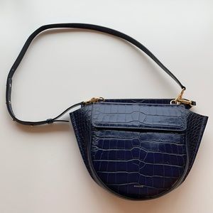Wandler Navy Croc Bag